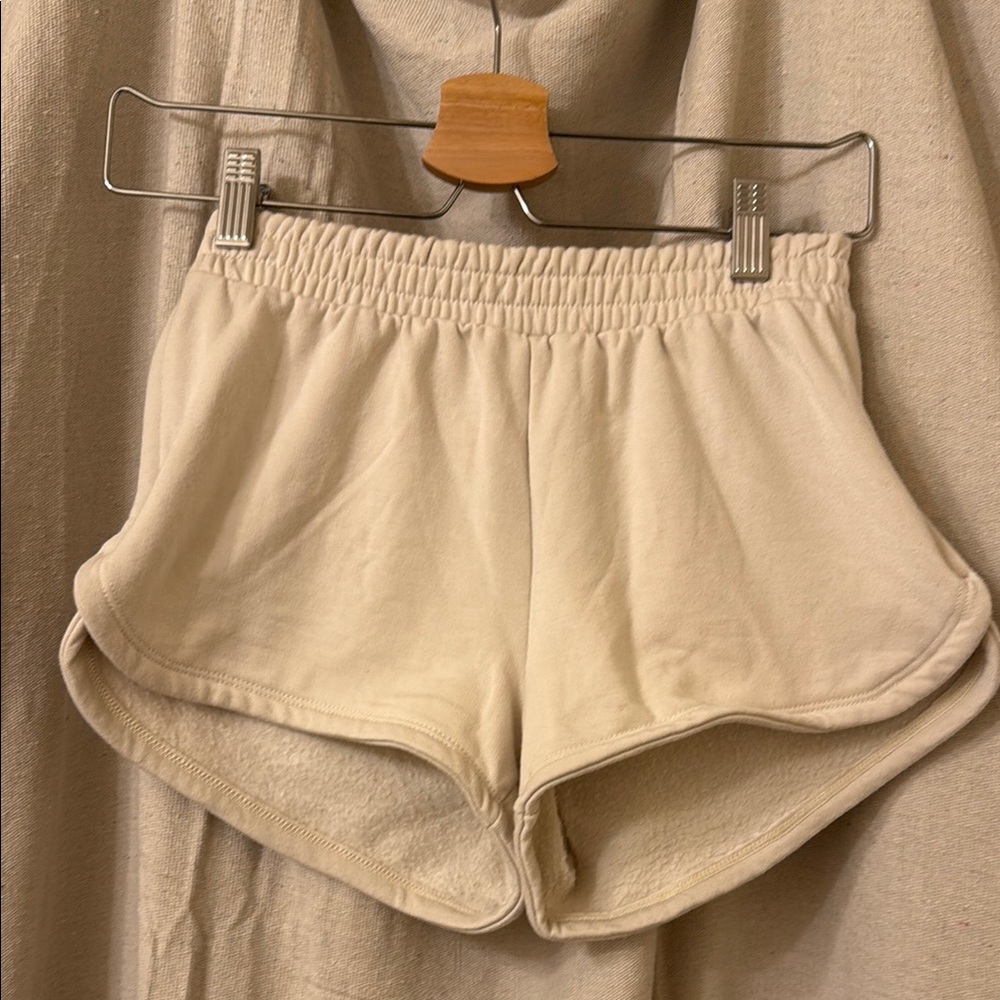 Talentless Cream sweat Shorts NWOT